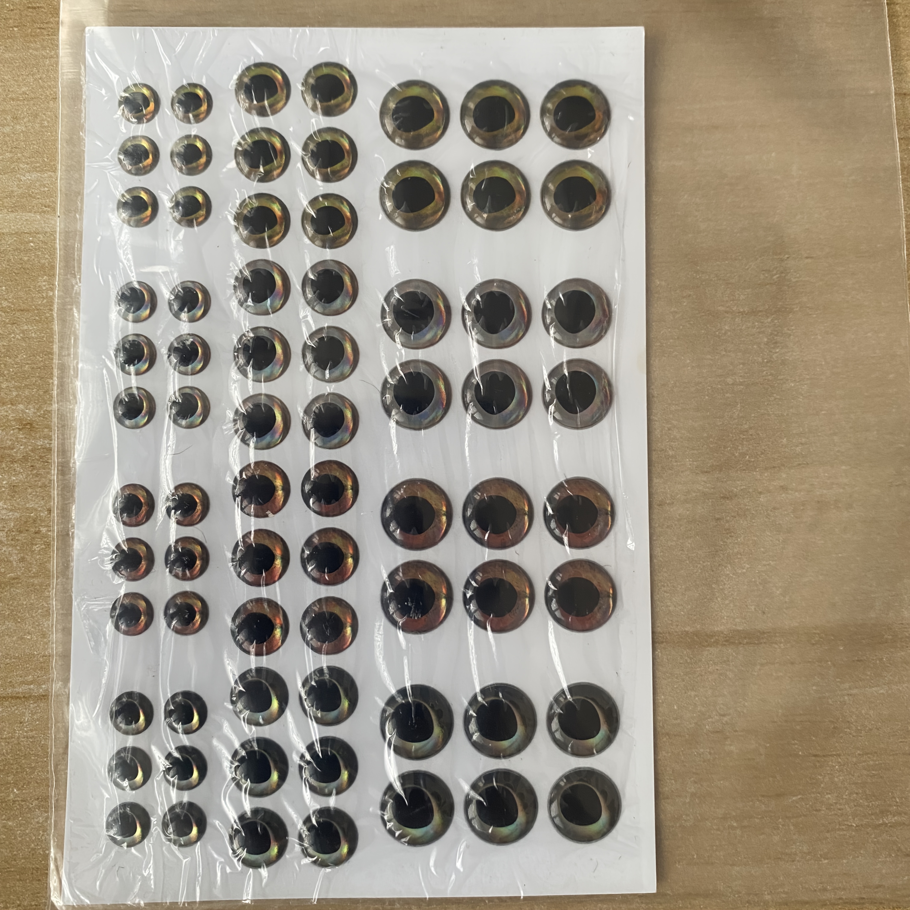 Image of 72pcs Per Sheet 6/8/10mm 4d Realistic Holographic Fishing Suitable For Fly Fishing Eyes
