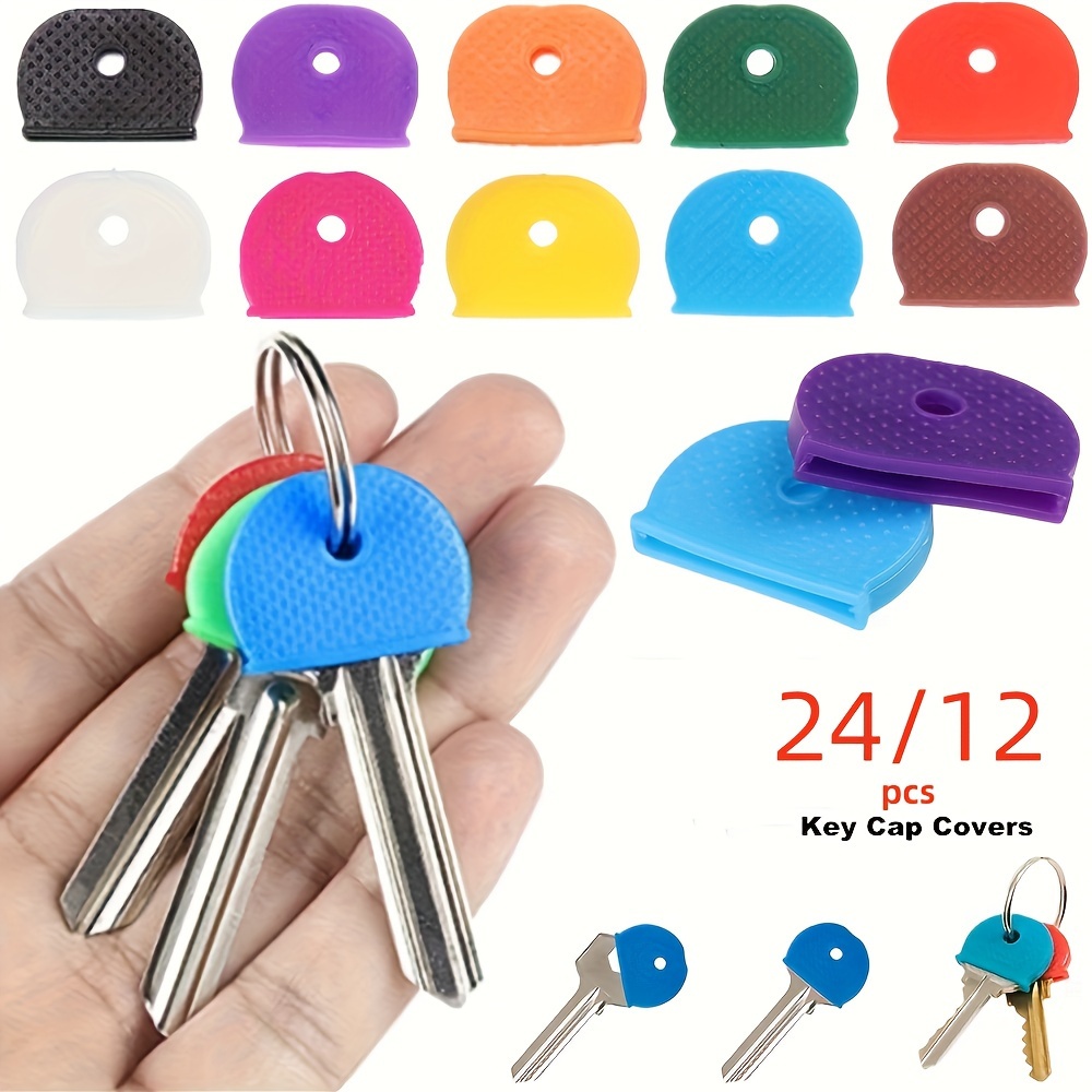 

24pcs Assorted Varieties, Colorful Silicone Key Cap Covers For Men, Easily Identify Your Door Keys