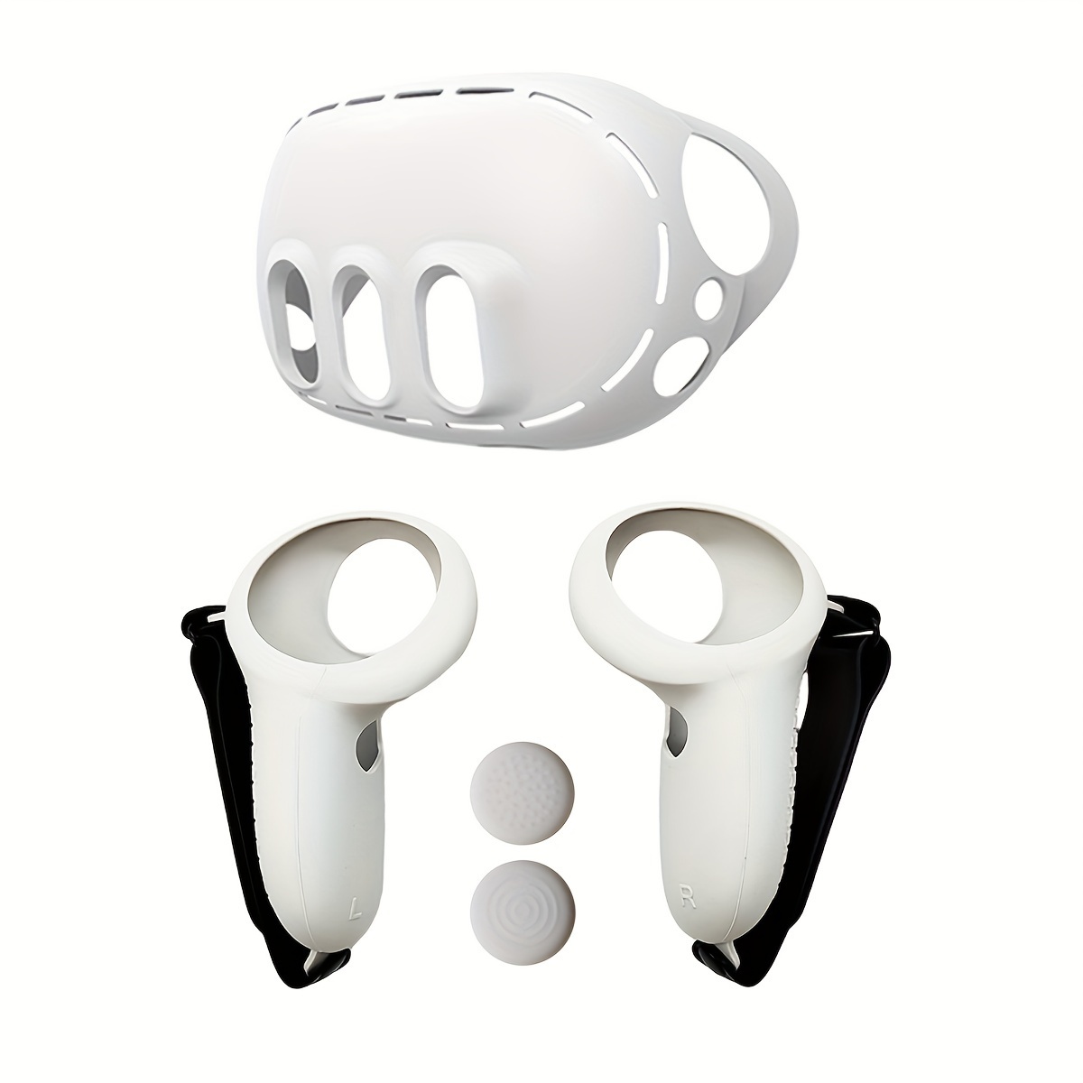 E-shop Passend für Quest3 VR Headset Schutzhülle, 1 Schutzhülle + 2 Griffhüllen + 2 Set, Oculus Quest3 VR Praktische Ergänzungen