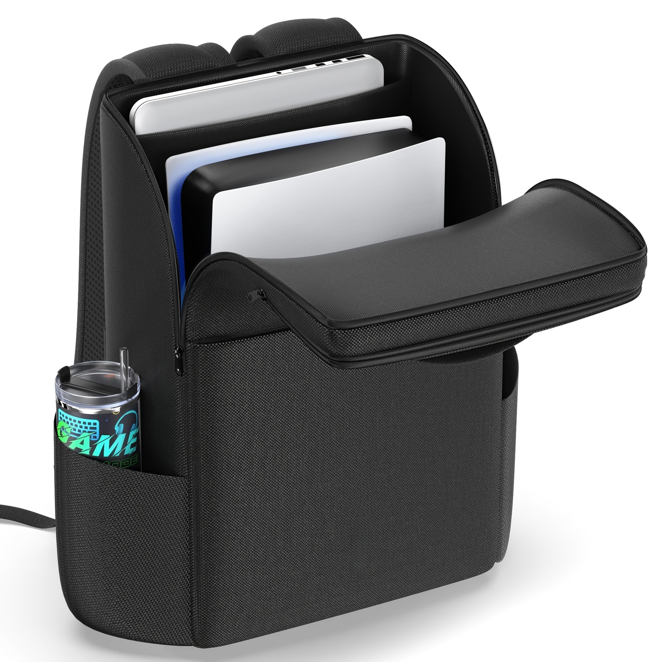 TEMU Sac à dos pour console PS5/Slim/Pro, protection intégrale pour étui de transport PS5, sac de voyage grande pour sac de rangement PS5 pour