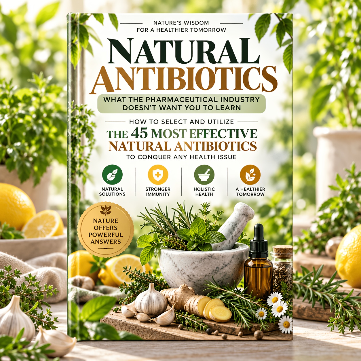 TEMU Guide complet des 45 formules d'antibiotiques naturels : Un livre sur la santé avec un guide de sélection et d'utilisation facile à apprendre