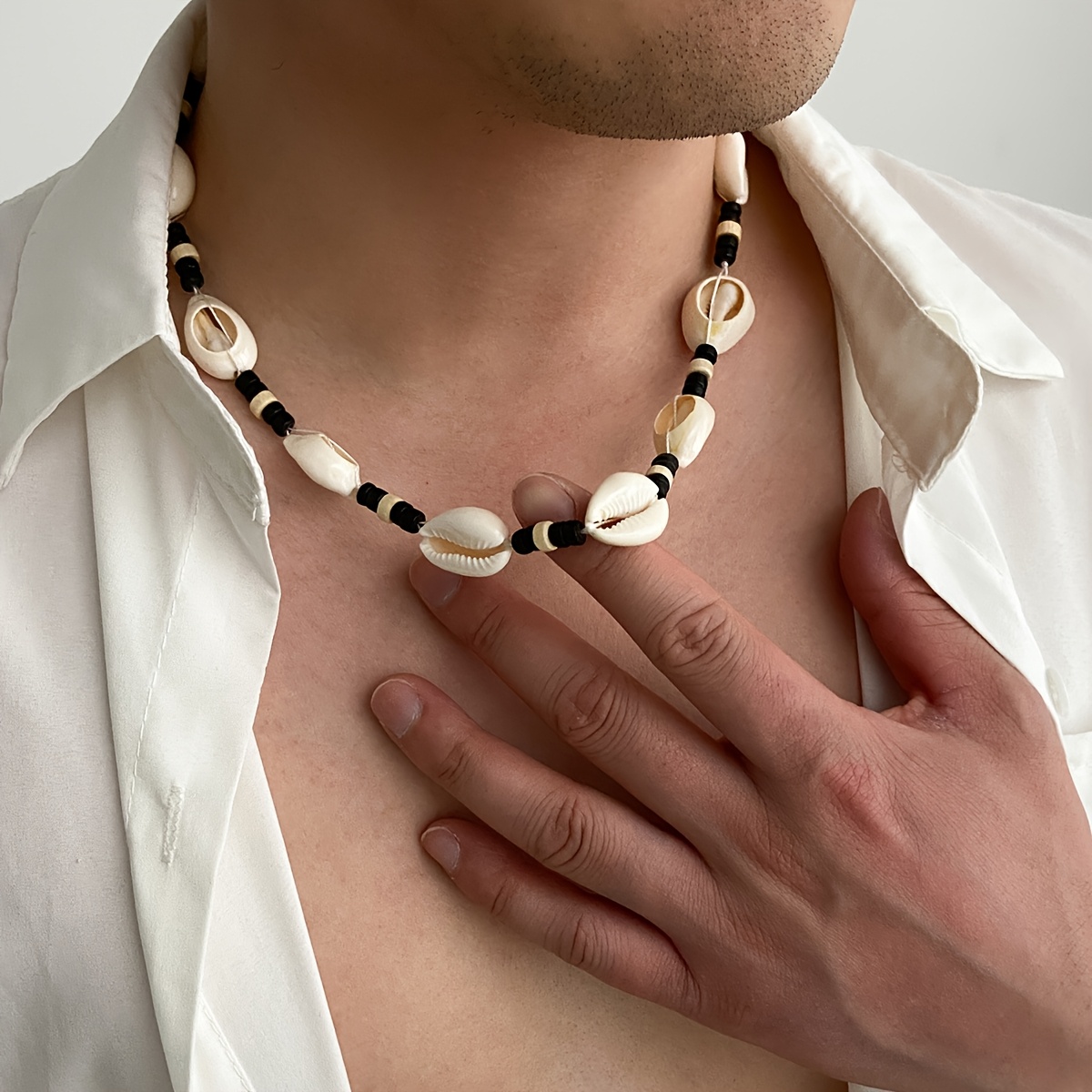 Adjustable Ocean Style Men's Shell Necklace