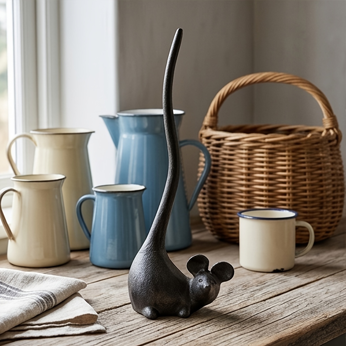 TEMU Iron Mouse Paper Towel Holder, Vintage Country Animal Toilet Paper Roll Holder, Cute Mouse Paper Towel Dispenser, Suitable For Kitchen Bathroom