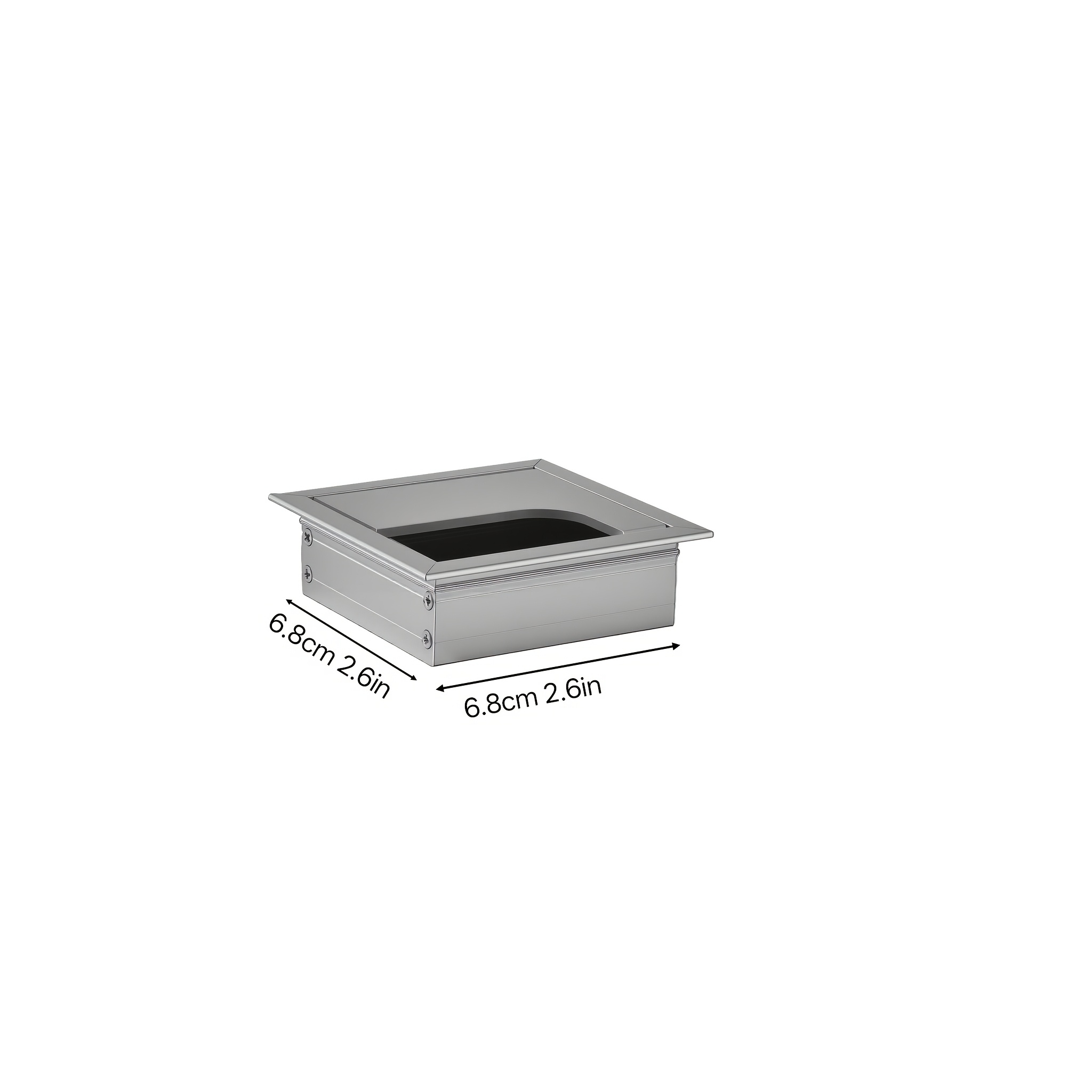 TEMU 1pc Aluminum Wire Harness Box, Computer Desk Cable Hole Cover, Office Desk Cable Sorting Box For Desk Tv And Computer Cable Sorting, Cable