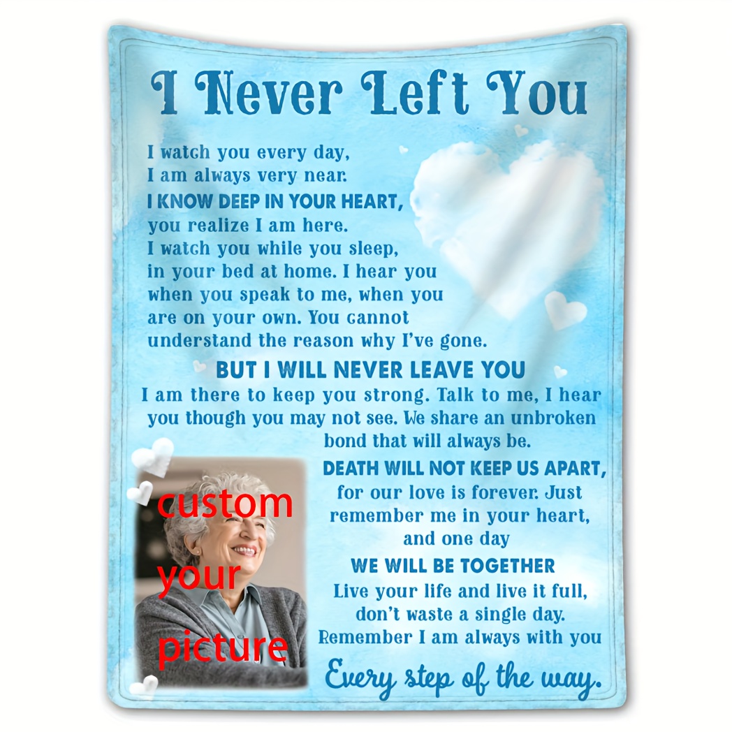 

Personalized 50x60" Cotton Blanket - Custom Single-sided Print, Perfect For Memorials, Mother's Day, Home &