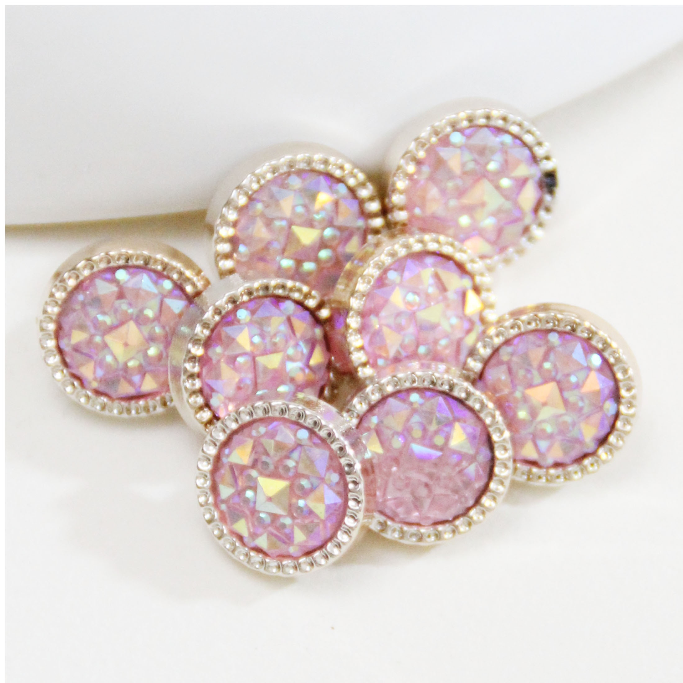 10pcs/pack Colorful Resin Diamond Buttons Suitable For Shirts, Coats, , And Hand-sewn Buttons