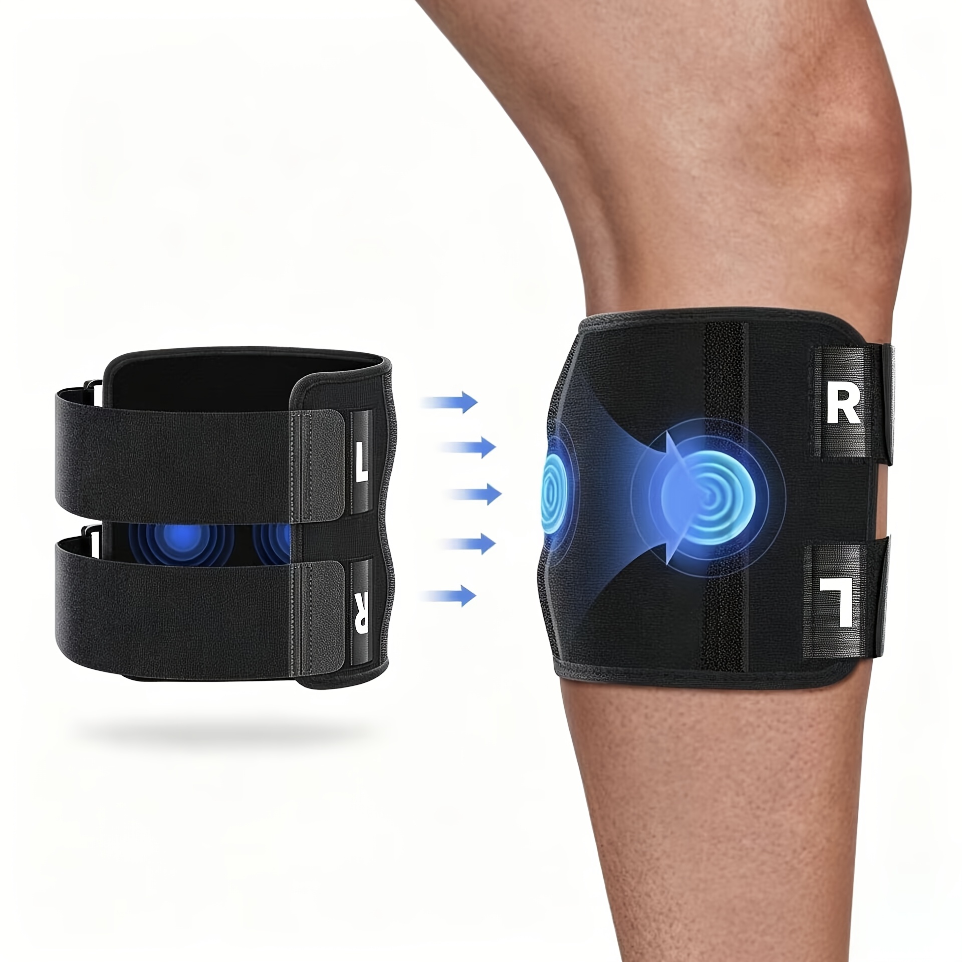 TEMU Fascia Compressiva Regolabile per Polpaccio, Manicotto Traspirante con Cuscinetto EVA, Supporto Regolabile per Caviglia, Unisex
