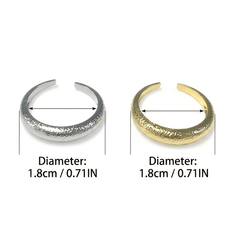 Women's 14K Golden Plated Sandblasted Adjustable Ring