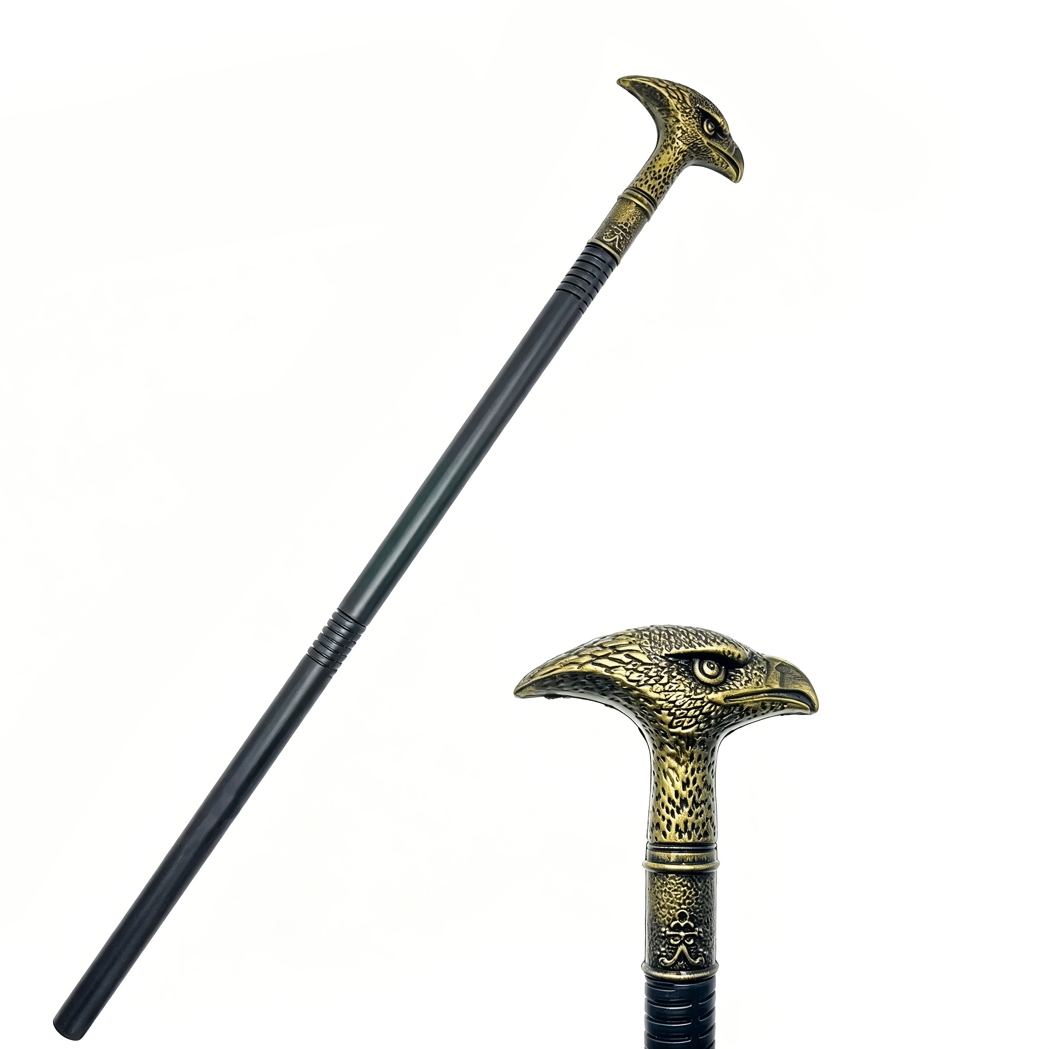 TEMU Cetro con cabeza de vintage, Para Caminar de estilo gótico, accesorio de disfraz, artículos para disfraces de de Halloween, decoración para de