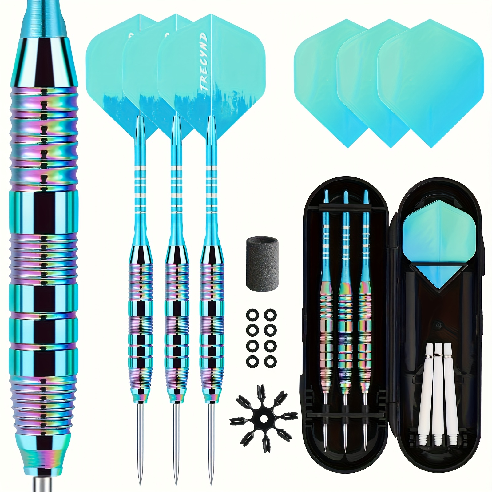 TEMU Trecynd Darts met Metalen , Professionele Stalen Darts met Metalen , Stalen Darts Set, Stalen Darts