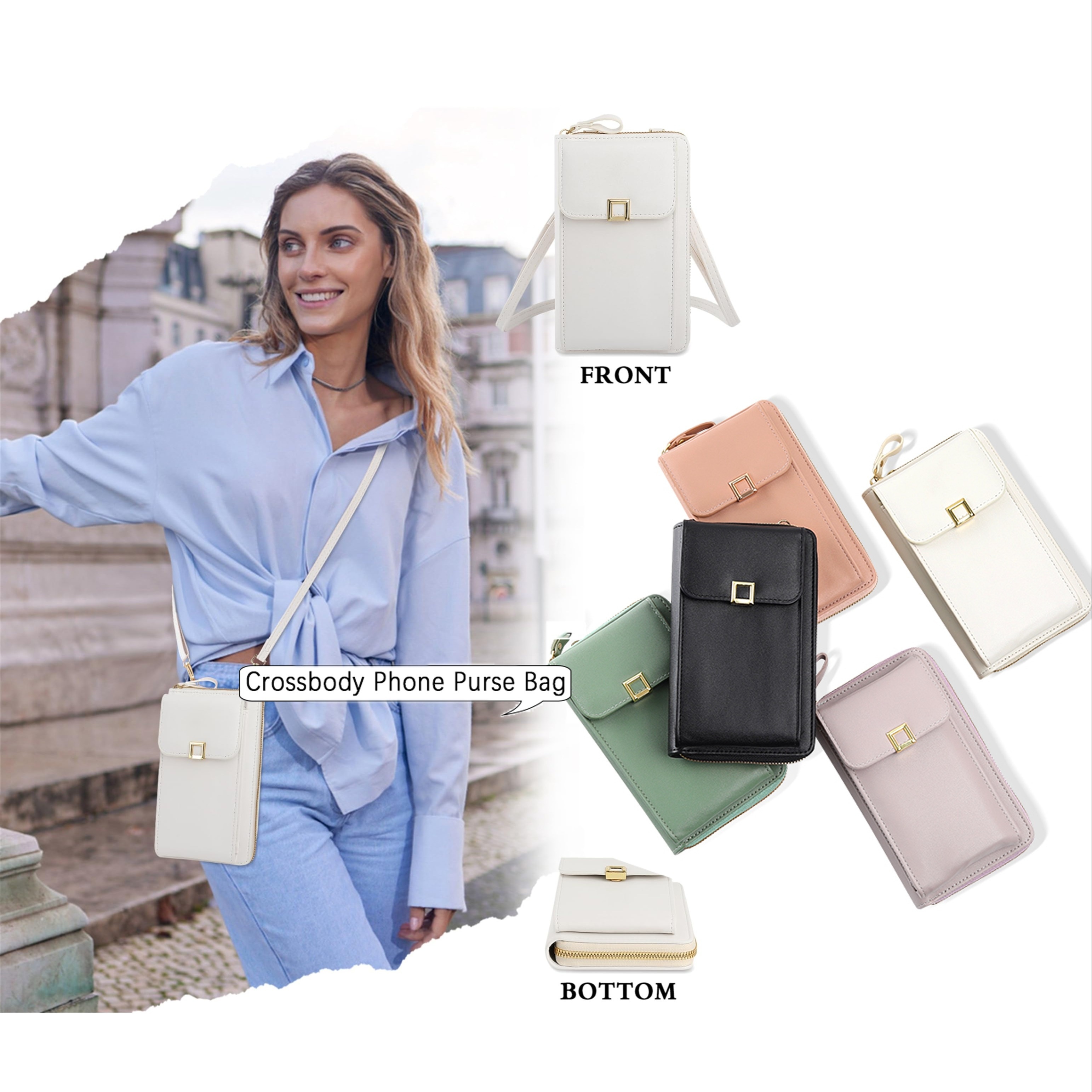 

1pc Small Crossbody Purse Cell Phone Bag For Women Trendy For Iphone Wallet With Adjustable Strap