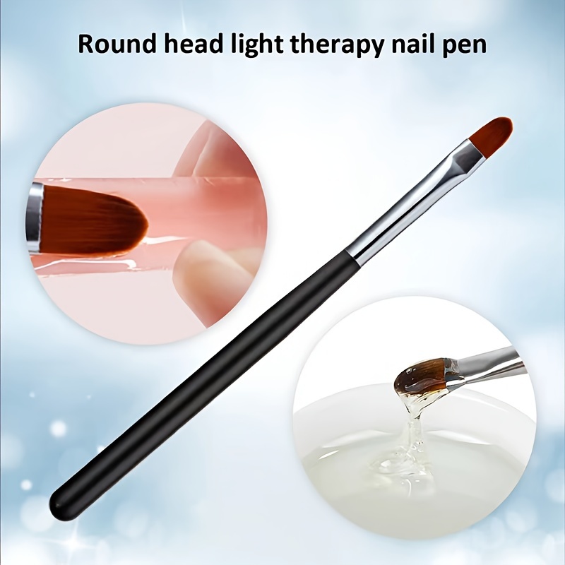 

Round Head Nail Art Brush For Uv Gel Extension & Acrylic Painting - Odorless Manicure Tool For Nail Design