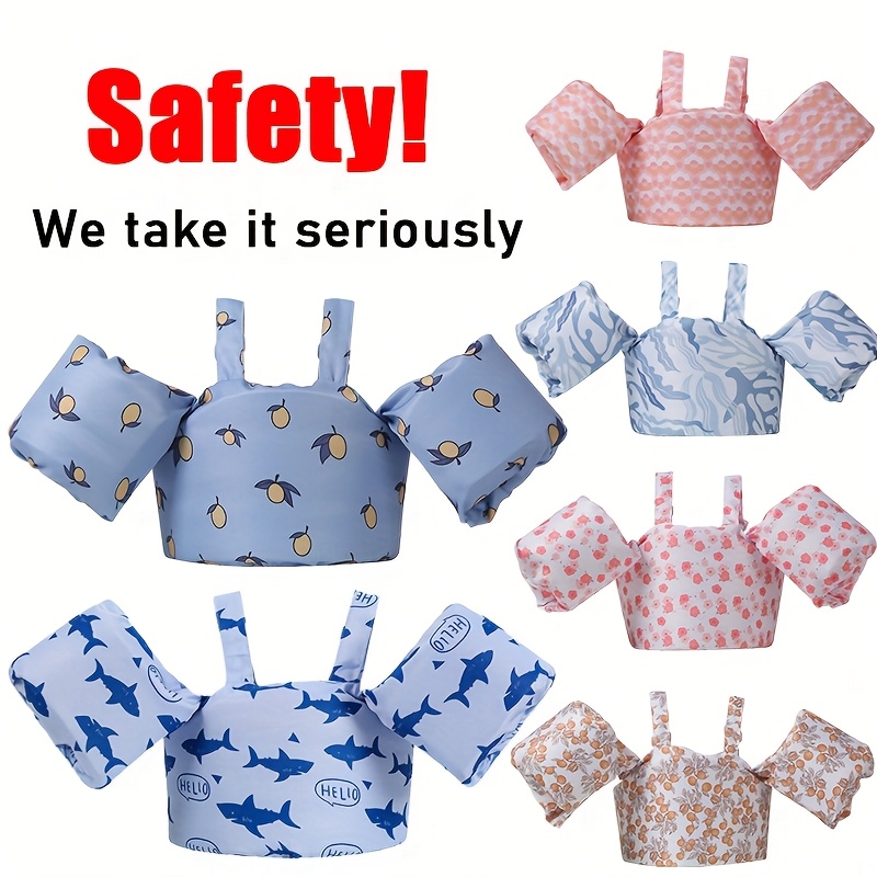 adjustable inflatable swimming jacket   vest for kids unisex quick release   durable pe material mixed colors for pool beach safety   gear sturdy construction inflatable safety vest