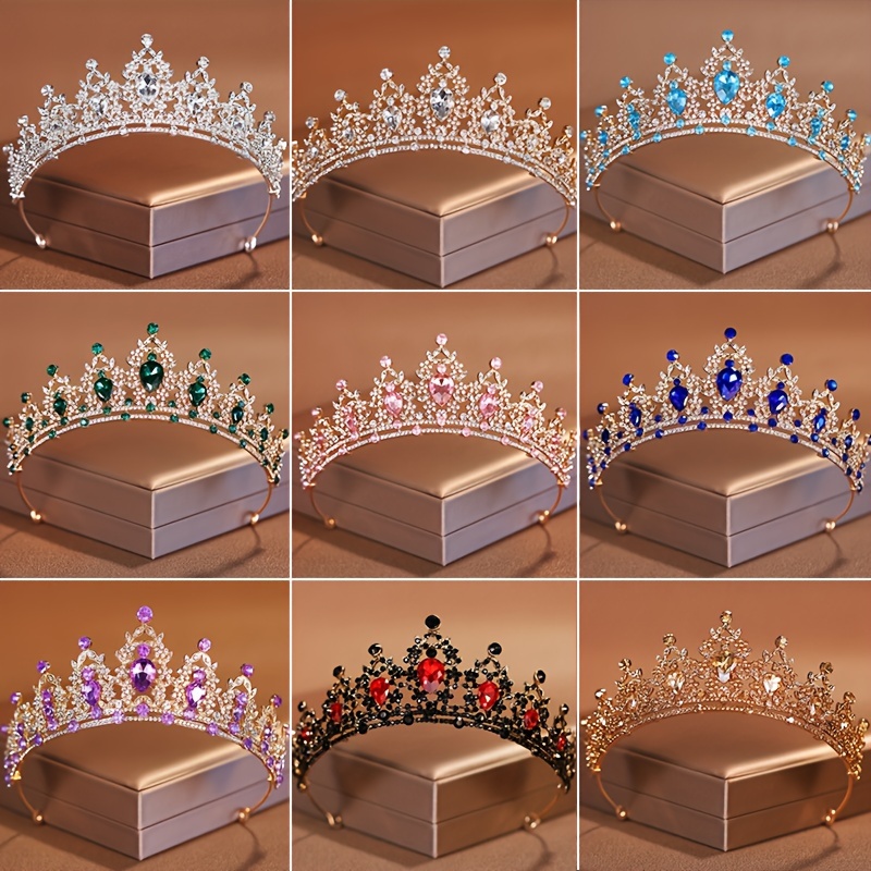 Rhinestone Bridal Crown Headpiece, Elegant Tiara