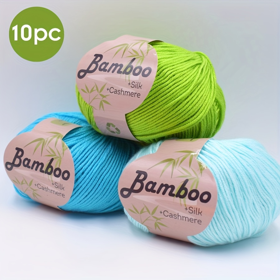 10 vnt. Bambuko Mišinio Verpalų – Minkšti ir Kvėpuojantys Megztiniams, Nėrimui, DIY Amatams – 500 g/17,63 oz Iš Viso – 31 Ryški Spalva