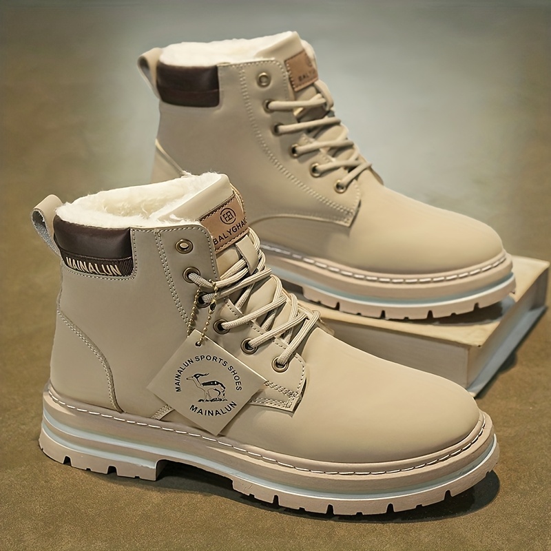 1 pair large size high   snow boots warm upper pvc sole heavy duty traction for   all terrain outdoor boots suitable for daily wear commuting and winter activities Product details 7