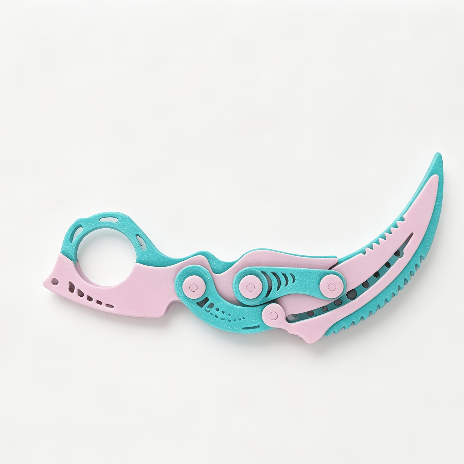 TEMU 3d Printed Mechanical Claw-shaped Ornament, A Foldable Stress-relief Gadget, Unique Equipment. 3d Printed Kinetic Claw Blade, Creative Office
