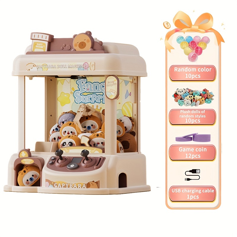 TEMU -large Capybara Machine & Toy Capsule Vending - , Enhances -eye Coordination - For Birthdays, Christmas, Halloween (batteries Not Included)