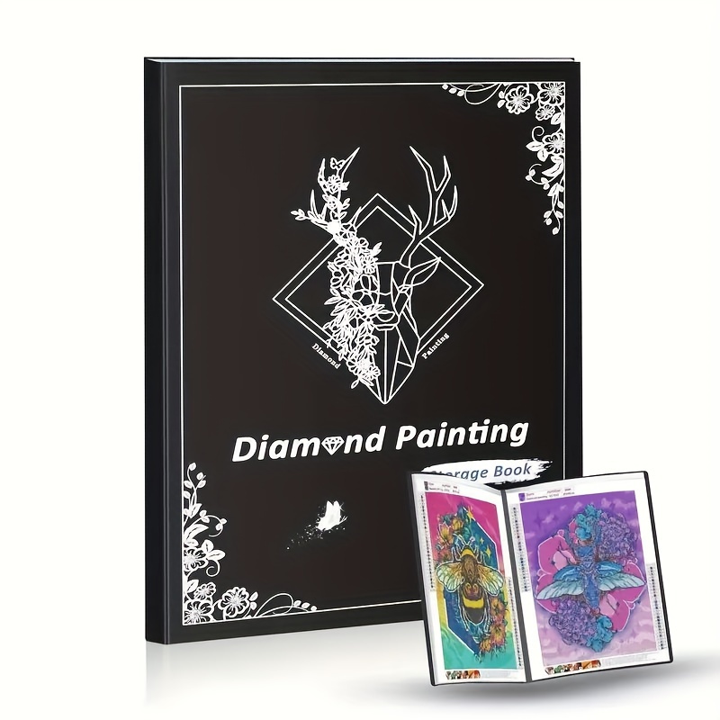 A3 Diamond Art Album - Portable Storage Folder With 30 Clear Sleeves, Large Capacity Organizer For Diamond Painting Crafts
