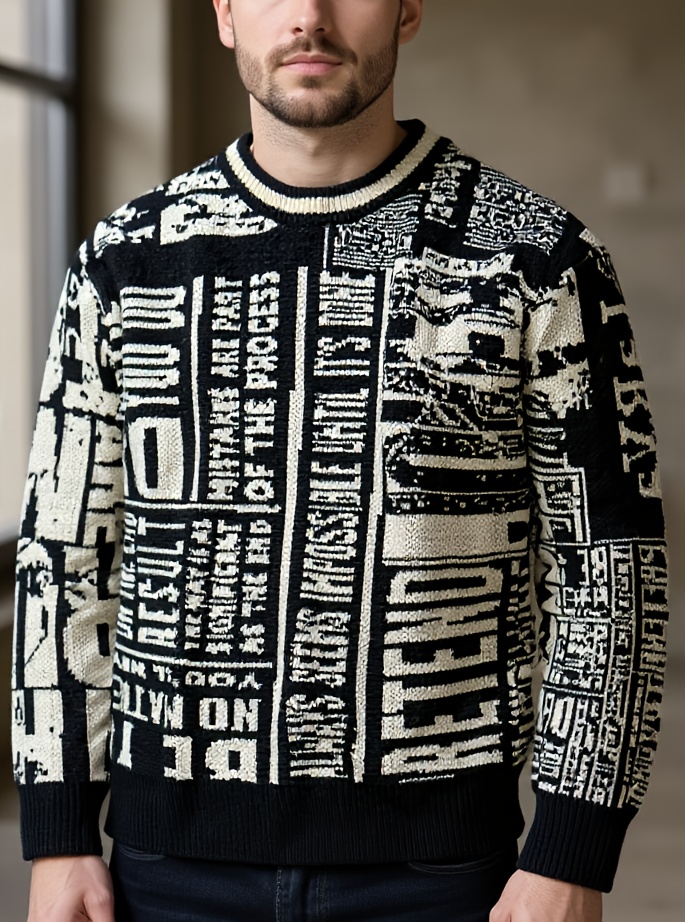 NEWS PAPER JACQUARED KNIT TOP ameri 【公式通販】