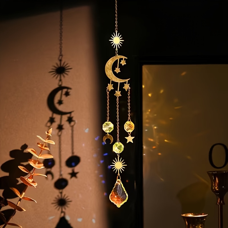 TEMU 1 Exquisite Star And Suncatcher, Suitable For Hanging In , Entrance Hall, Living Room, Kitchen, Garden Courtyard, Outdoor Terrace, Bedroom, Or