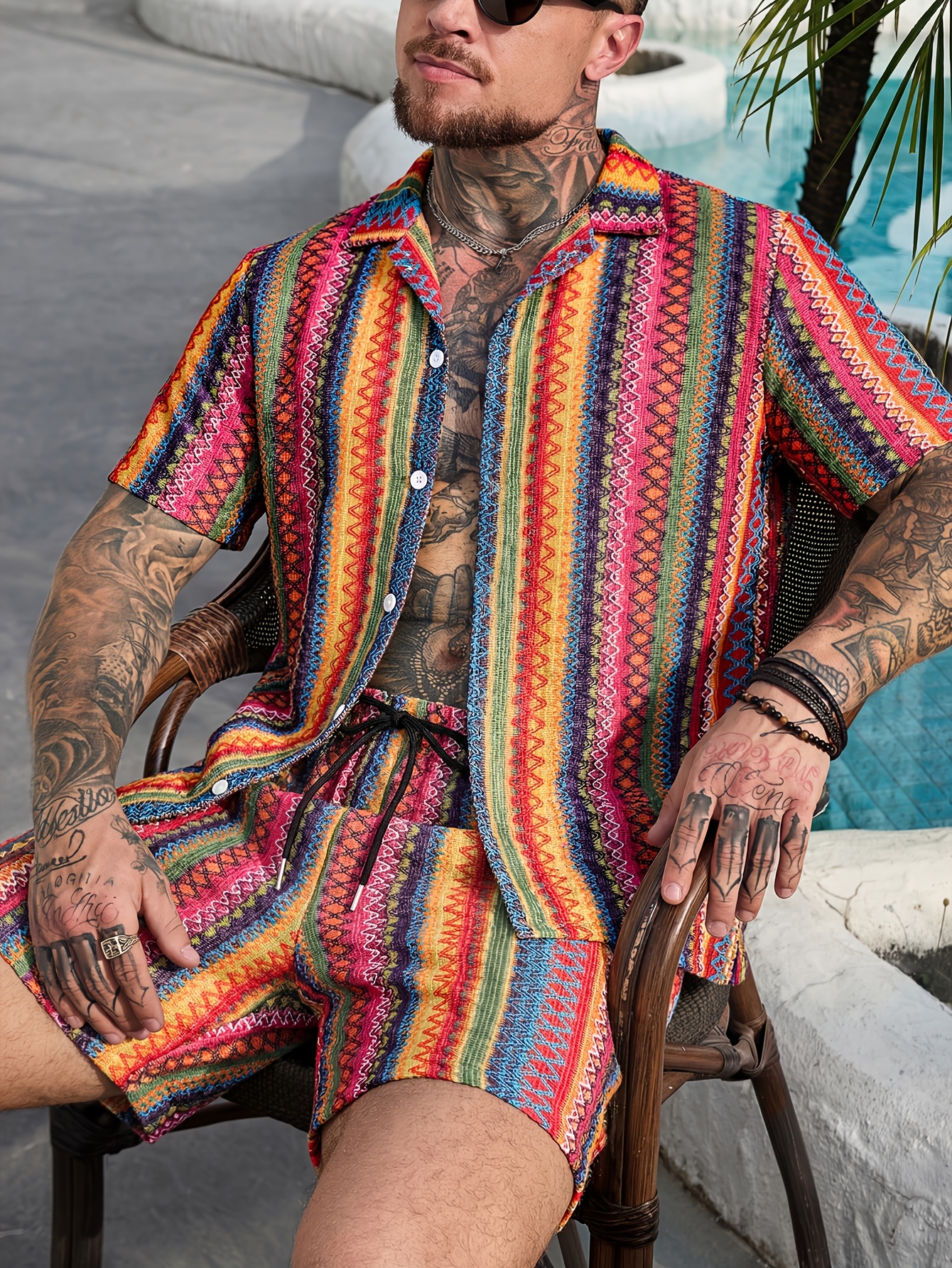bohemian attire male shorts