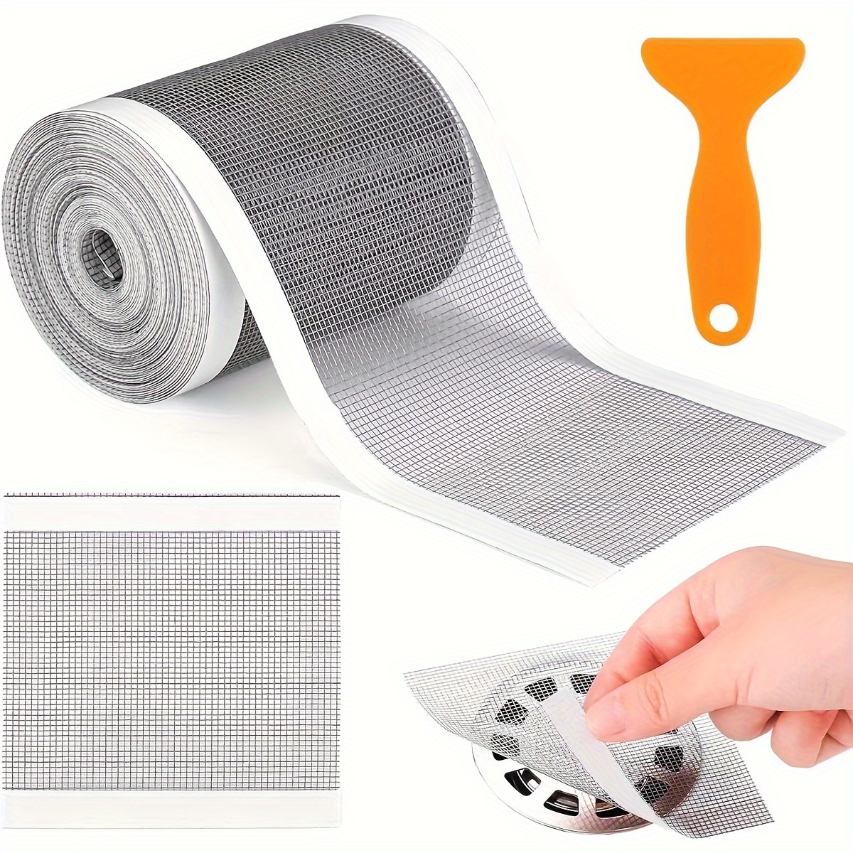 

4m Plastic Drain Strainer -block , Insect & Bathroom Drain Filter , To Cut & Install Tool Included