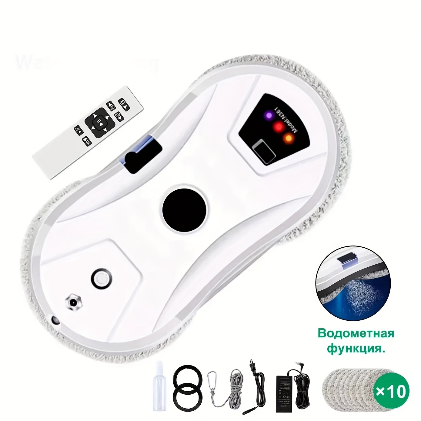 2800pa Window Automatic Water Spray Cleaning Robot Vacuum Cleaner Remote Control Electric Window Wiper Household Glass Wiper