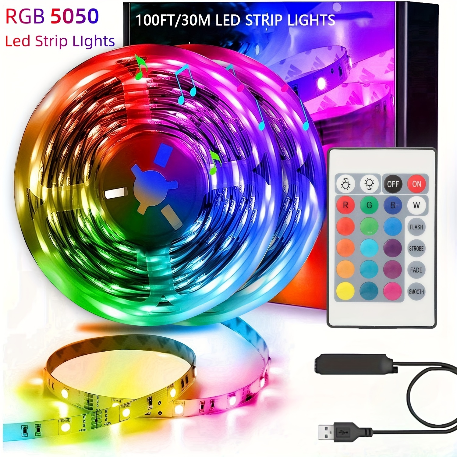 200ft Outdoor LED Strip Lights Waterproof 1 Roll,IP68 Outside Led Light  Strips Waterproof with App and Remote,Music Sync RGB Exterior Led Rope  Lights