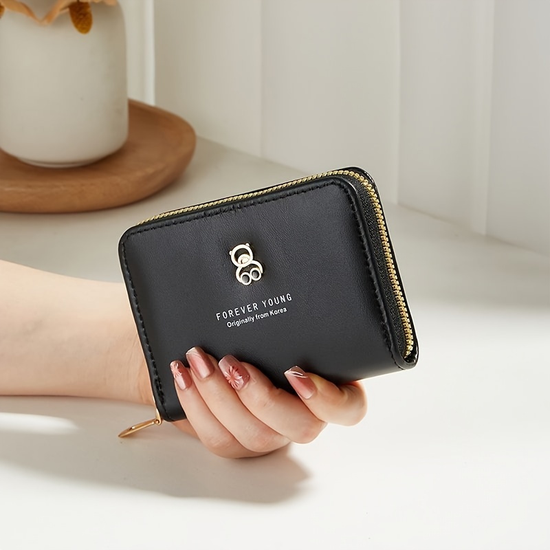 

Women's Fashion Wallet, Modern Style, Faux Leather, Trendy Coin Purse, Small Minimalist Wallet