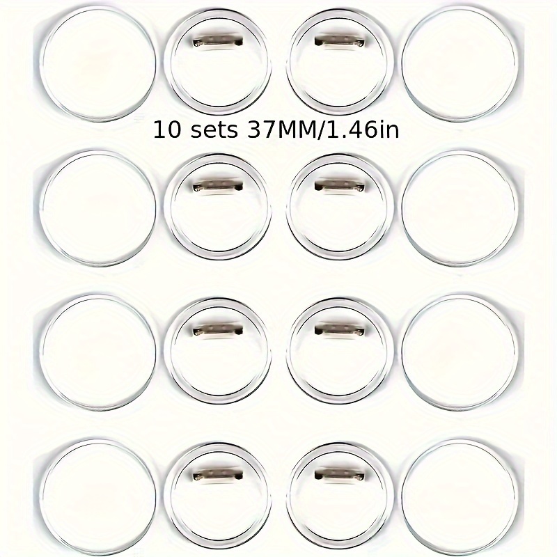 TEMU 10pcs, Acrylic Button Pins Badge Clear Pins Buttons Badges Kit For Craft Supplies, Diy Badges, Mother's Day Supplies