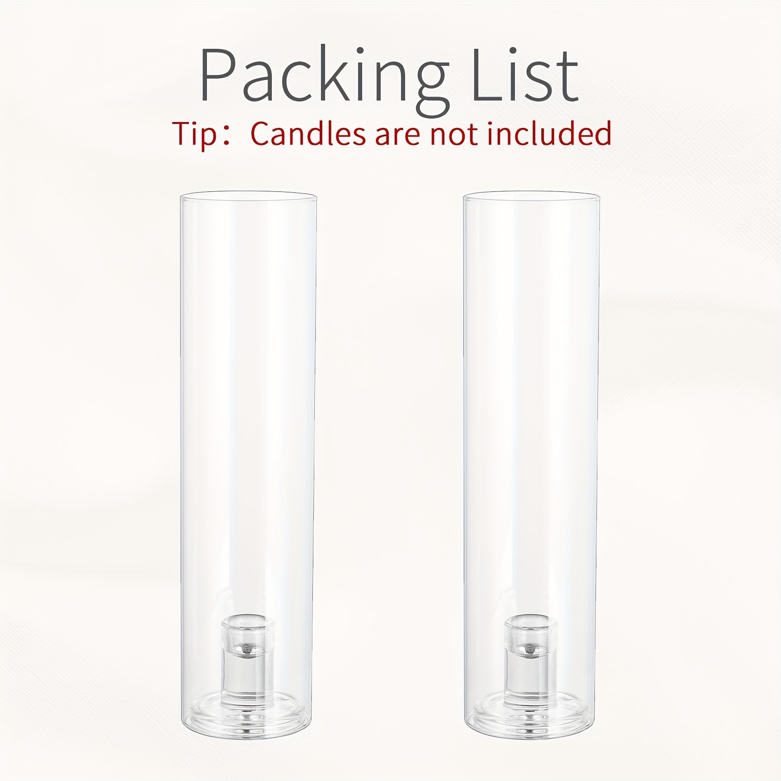Hurricane Glass Candle Holders: 2 Pcs Candlestick Holder For