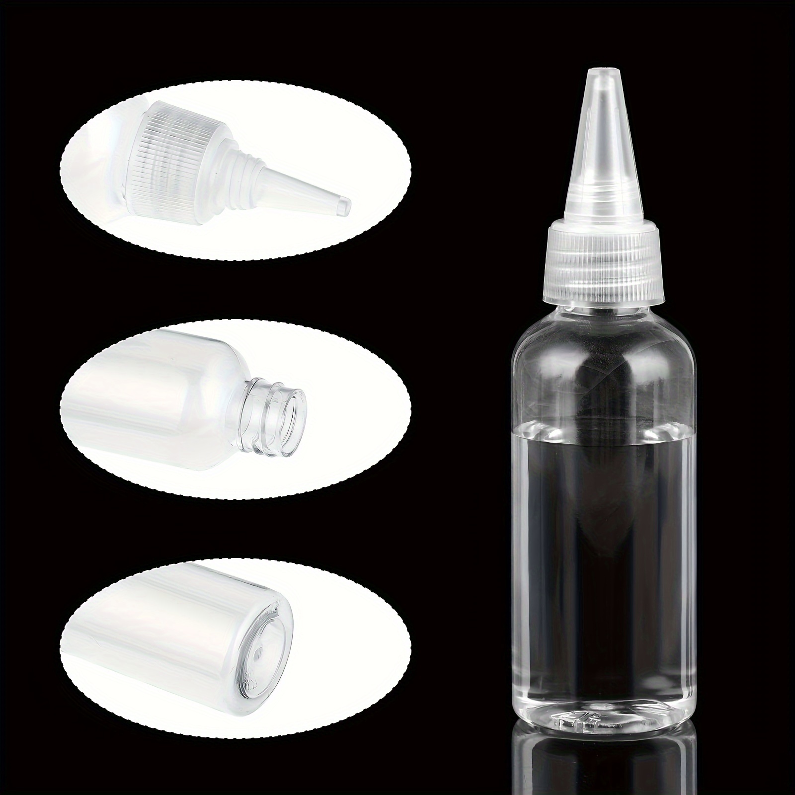 Squeeze Bottles Hair Dye Oil Transparent Refillable Plastic Temu