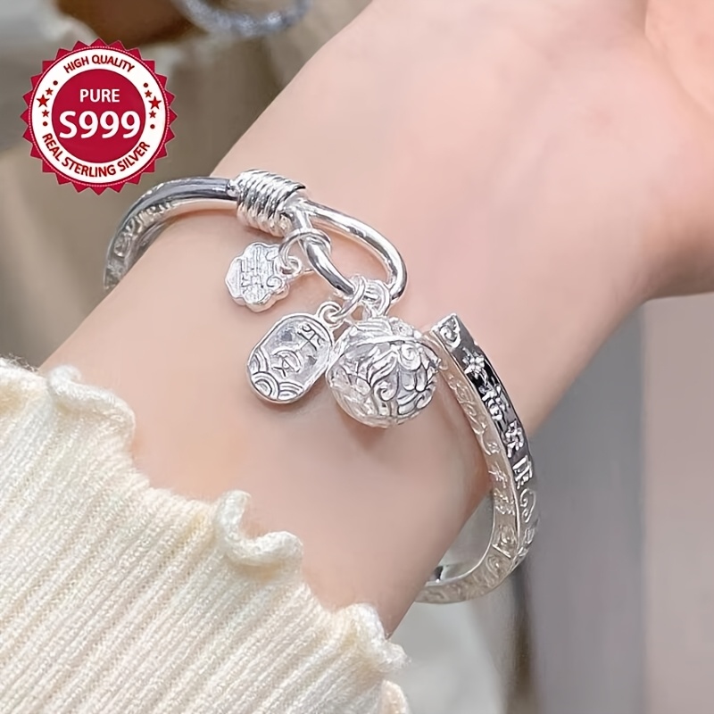 

999 Silvery Bracelet - Hypoallergenic, For Women - For Christmas &