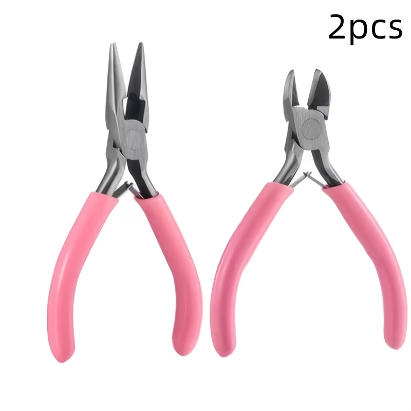 Temu – TEMU 2pcs Jewelry Making Pliers, Needle Nose Pliers, Cutting Pliers Diy Tools, Portable Compact Beading Craft Tools, Necklace Making Accessories,