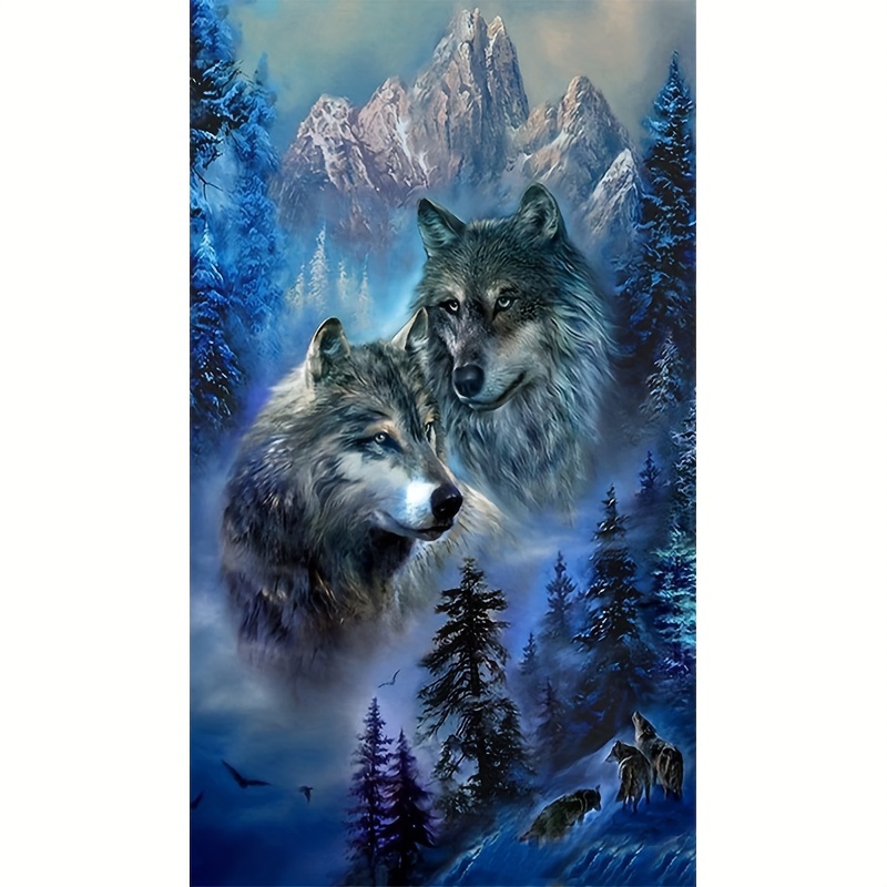 

Wolf 5d Diy Kit For Adults - Round Acrylic Diamonds, Complete Craft Set For Home Wall Decor, Artist, Wall Decor, , Diy, Forest Wolf King