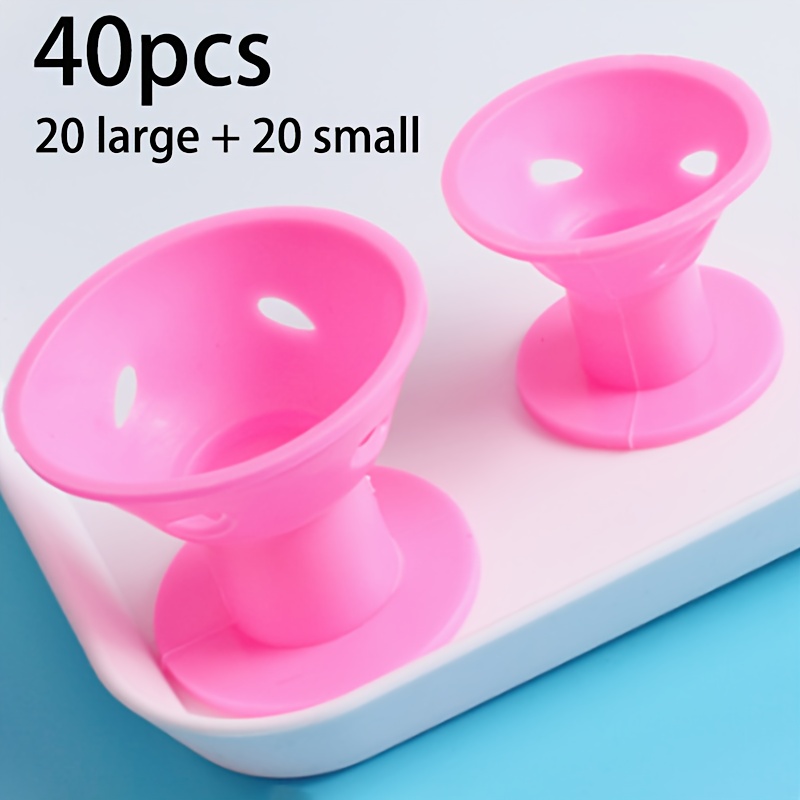TEMU 40pcs Hair Curlers (20 Large + 20 Small) - , Curling Irons For All Hair Types, , , Styling And Curls, Curling Irons For Hair, Stylish Hair