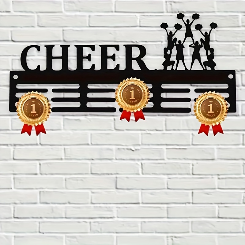 

Elegant Metal Cheerleader Award Display - Home Sports Memento Organizer - Simple Modern Wall Decor