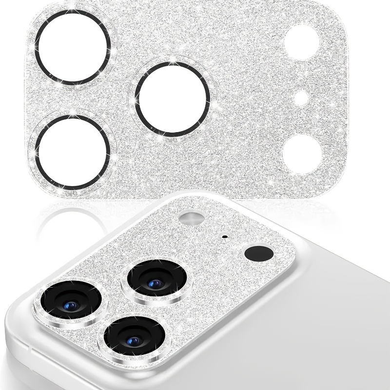 TEMU per iPhone 17 Pro/17 Pro Max pellicola per lenti fotocamera a -& pellicola in vetro temperato integrata con decorazioni, installazione senza