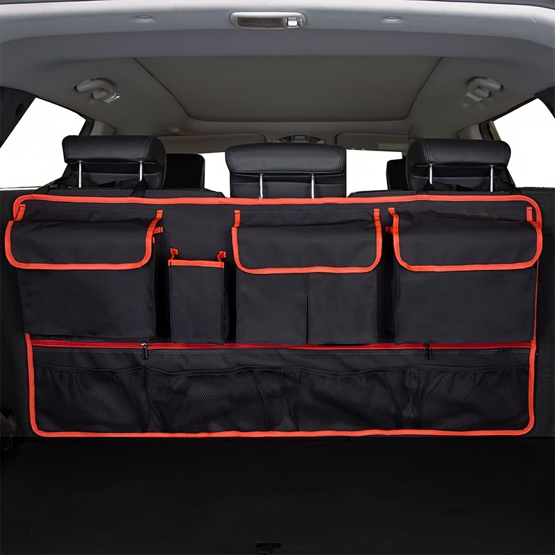 TEMU Suv/travel Car Boot Organizer - Large Capacity Oxford Fabric Storage With Multiple , A Must-have For Trunk & Organization