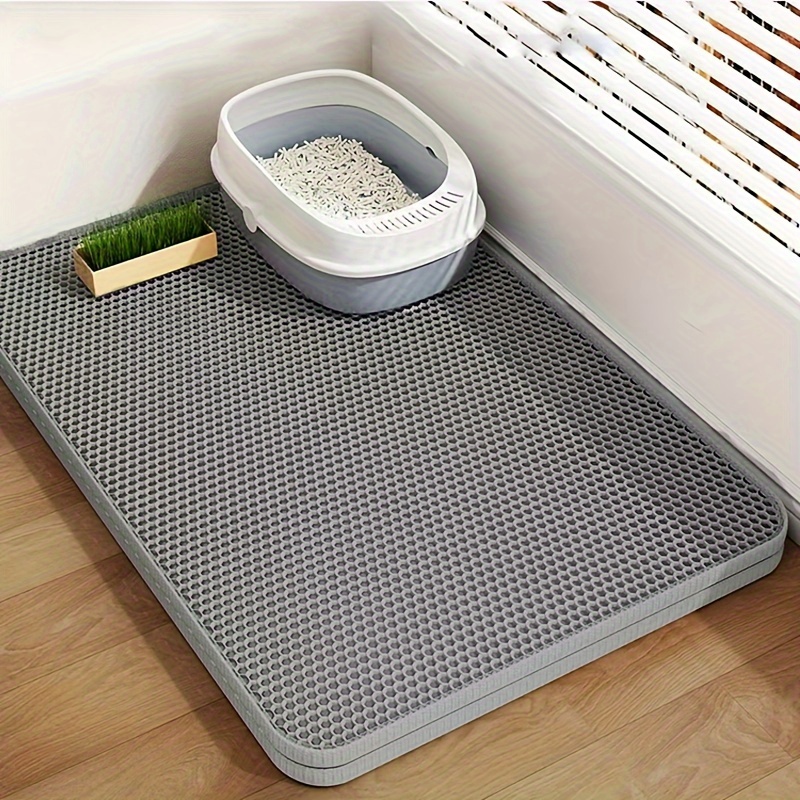 

1pc Cat Litter Mat, Double Layer Honeycomb Design, Scatter Control For Litter Box, Anti-splashing, Easy Clean