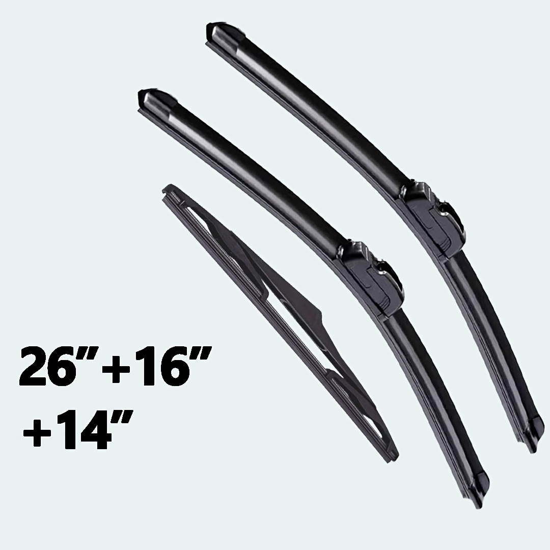 TEMU Suitable For 2007-2011 For Crv Wiper Set 3pcs Kit, 26"+16"+14" Wiper Combo, Wipers, Clean And Streak-free Wiping