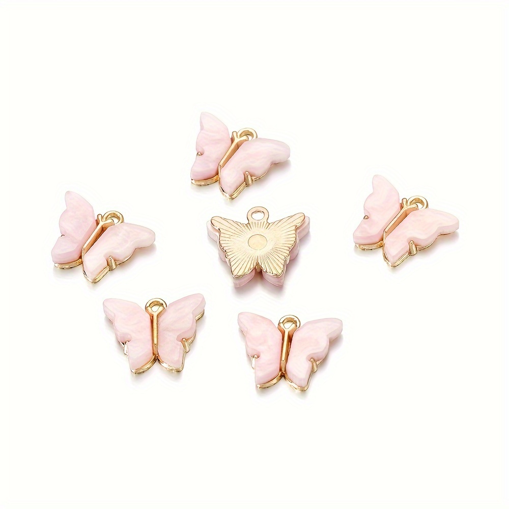 TEMU Set Of 10 Acrylic Charms Measuring 14x16mm, Perfect For Jewelry Such As Pendants, Necklaces, And Earrings For Handmade Projects