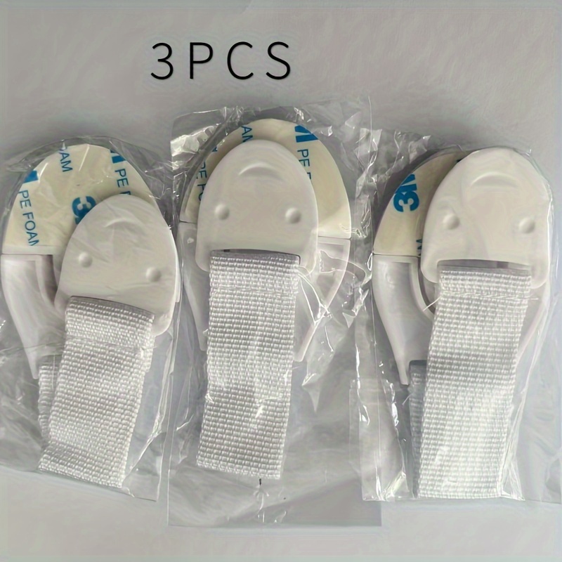 Image of 3/6pcs Safety Locks, Anti Pinch Hand Drawer, Refrigerator, Wardrobe, Cabinet, Door Locks, Opening Cabinet, Door Lock Buckles