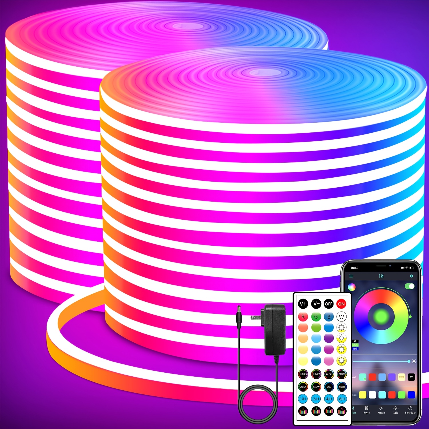 led neon light strip sold on Temu United States