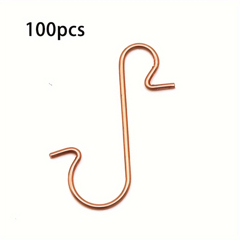 TEMU 100pz Gancio Natalizio a Forma di S Gancio Piccolo Gancio a Forma di S Gancio per Ornamenti dell'Albero di Natale Gancio per Calza a Forma di S