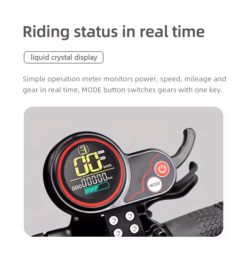 all terrain electric scooter front and rear high speed long range full hydraulic shock absorption front and rear with seat Product details 8