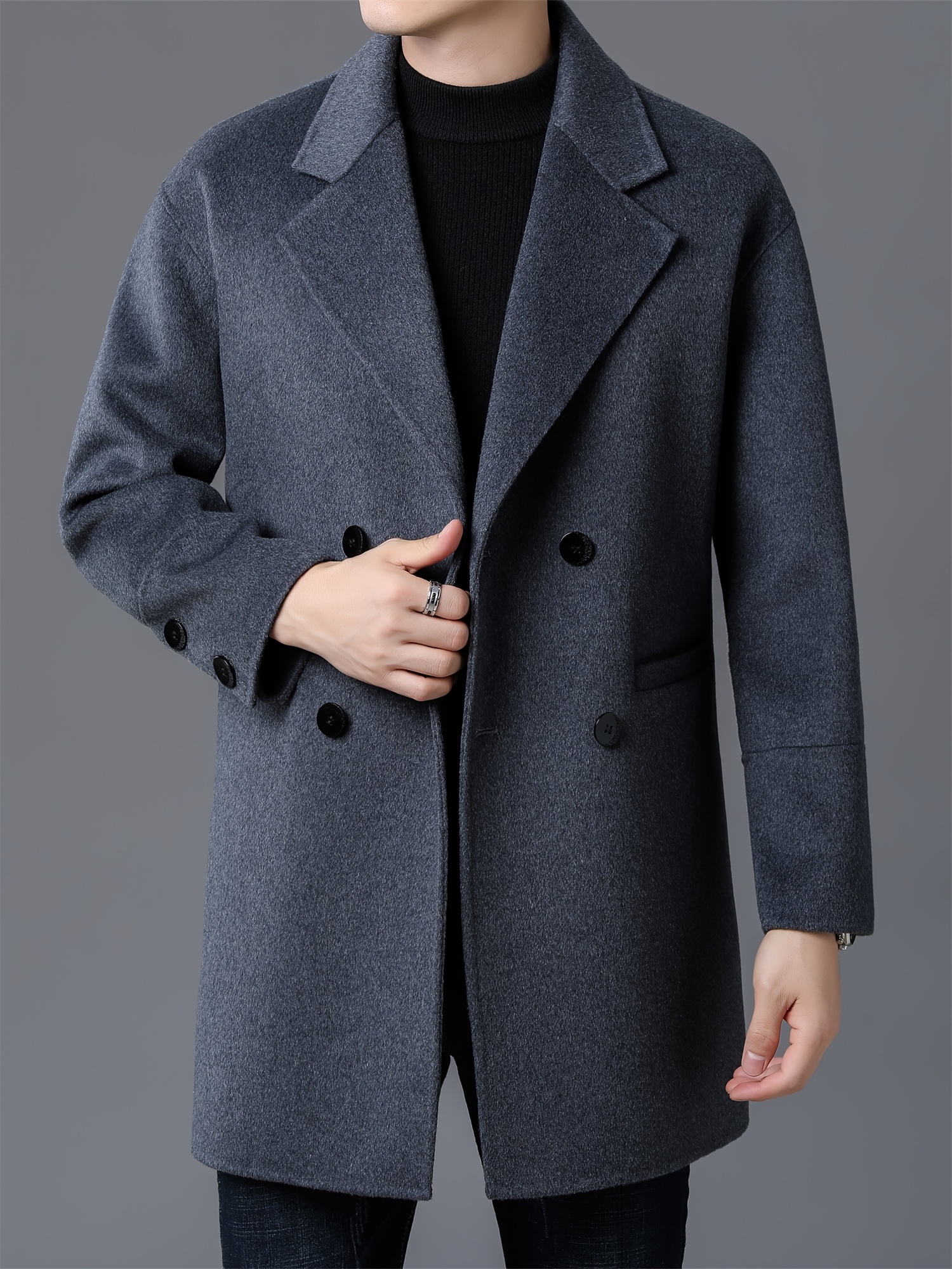 overcoat jacket sold on Temu United States