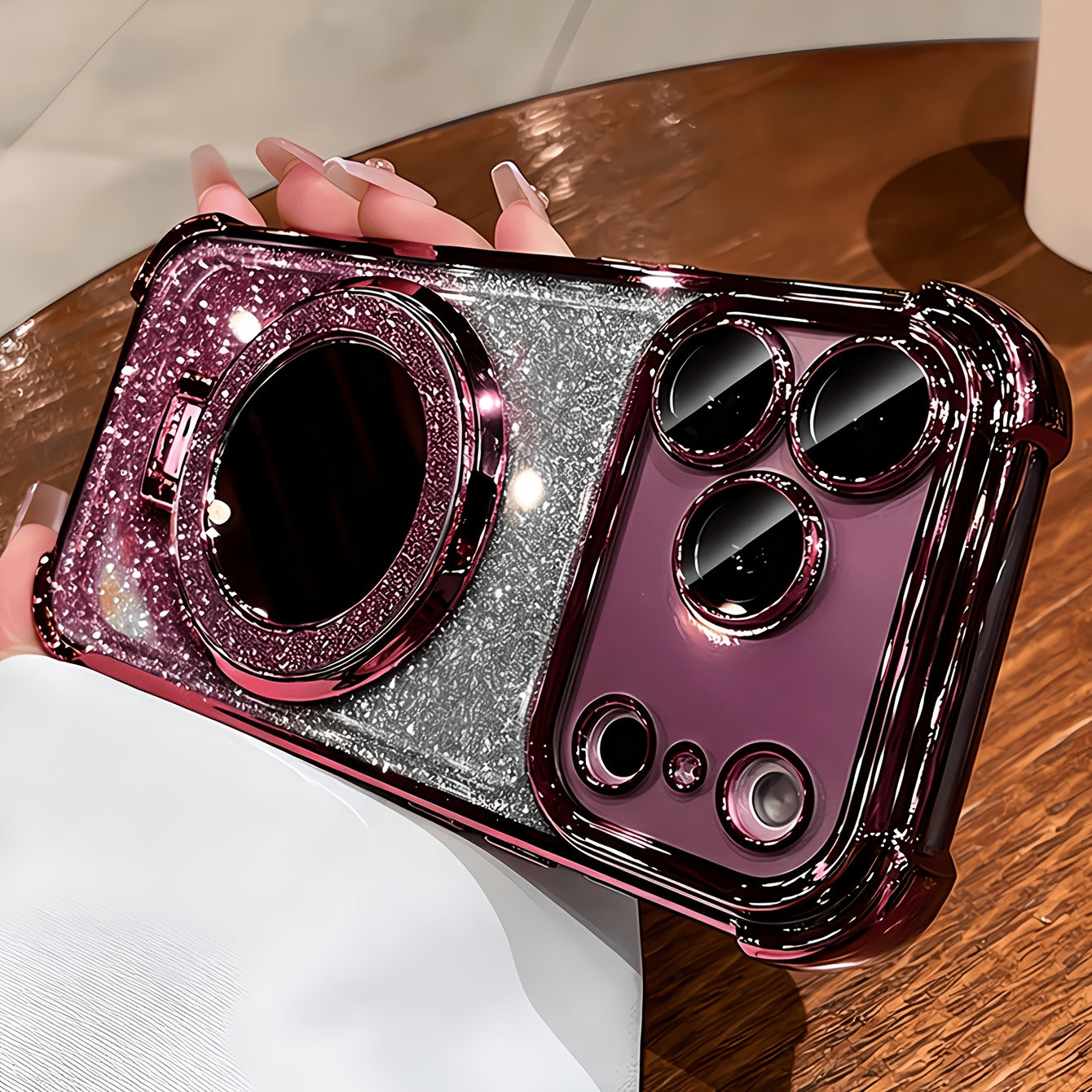 TEMU Phone Case - Luxury Plating Shockproof Magnetic Wireless Charging Phone Case For Iphone 18 Pro Max 18 Pro 17 Pro Max 17 Pro 17 16 Pro 15 Pro Max