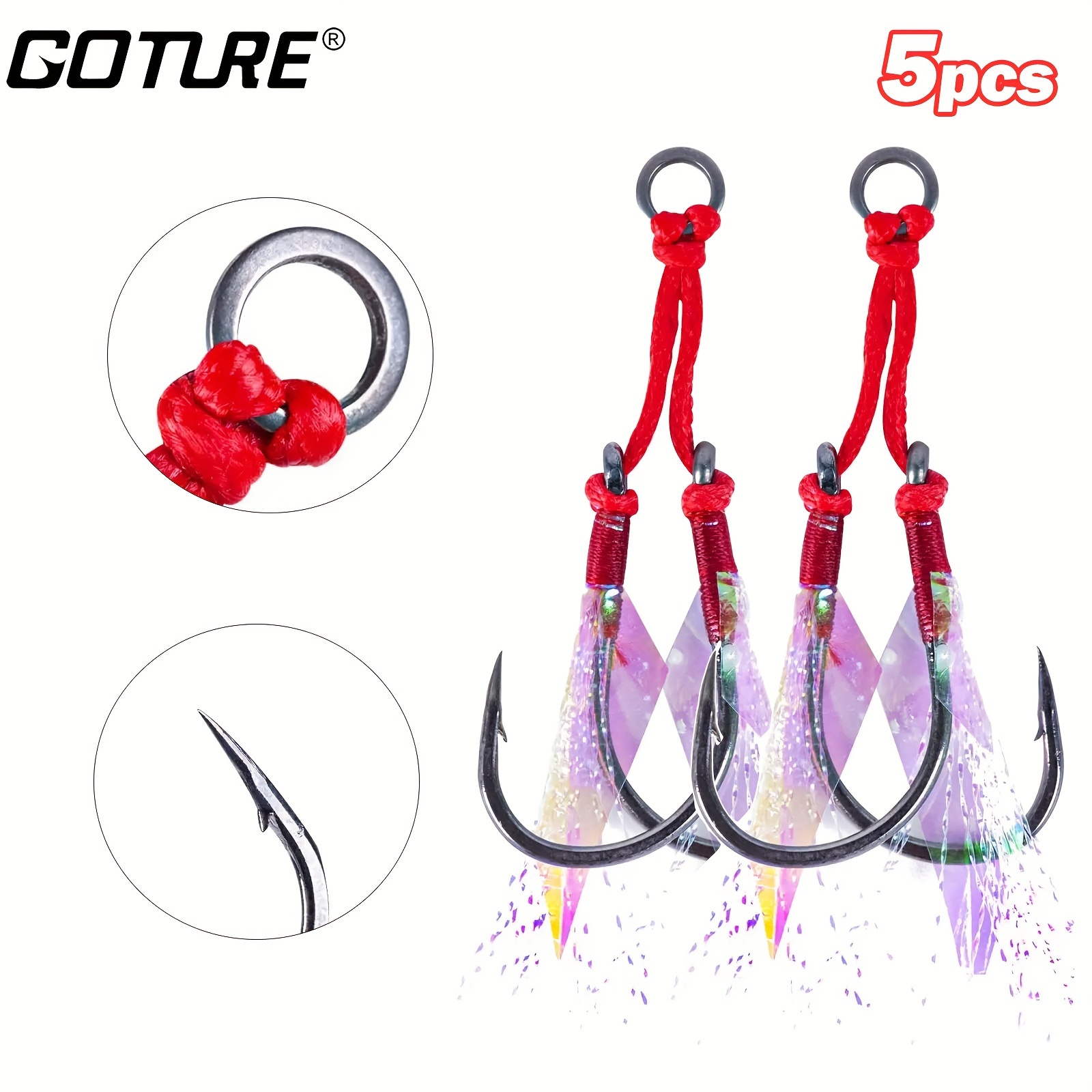 Goture Double Fishing Assist Hooks Catch More Fish With - Temu